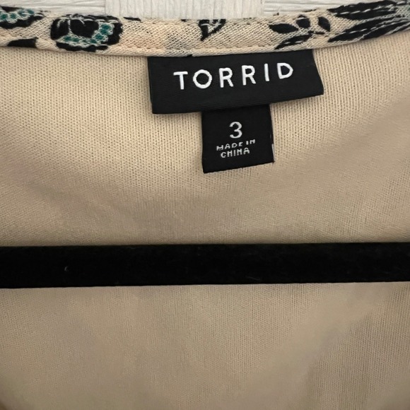 Torrid Floral Crochet Trim Dress Long Sleeve Boho Tassel Plus Size 3 - Picture 5 of 5